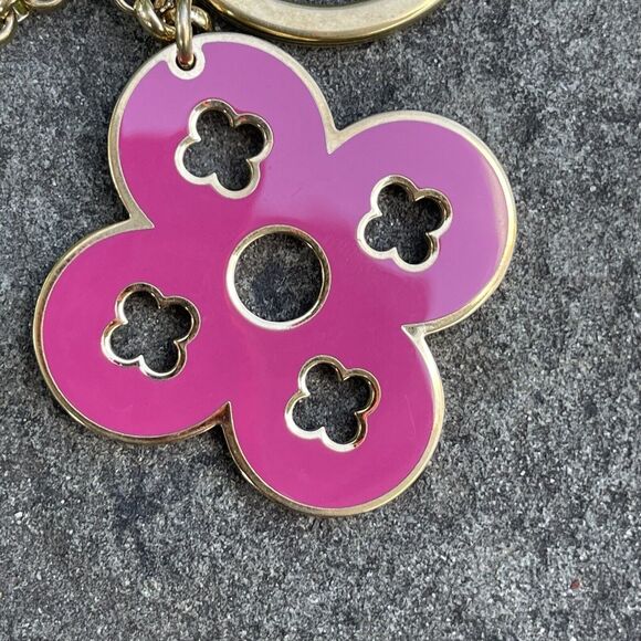 LOUIS VUITTON Key ring holder Key chain Bag charm AUTH Portocre Looping - Picture 8 of 9